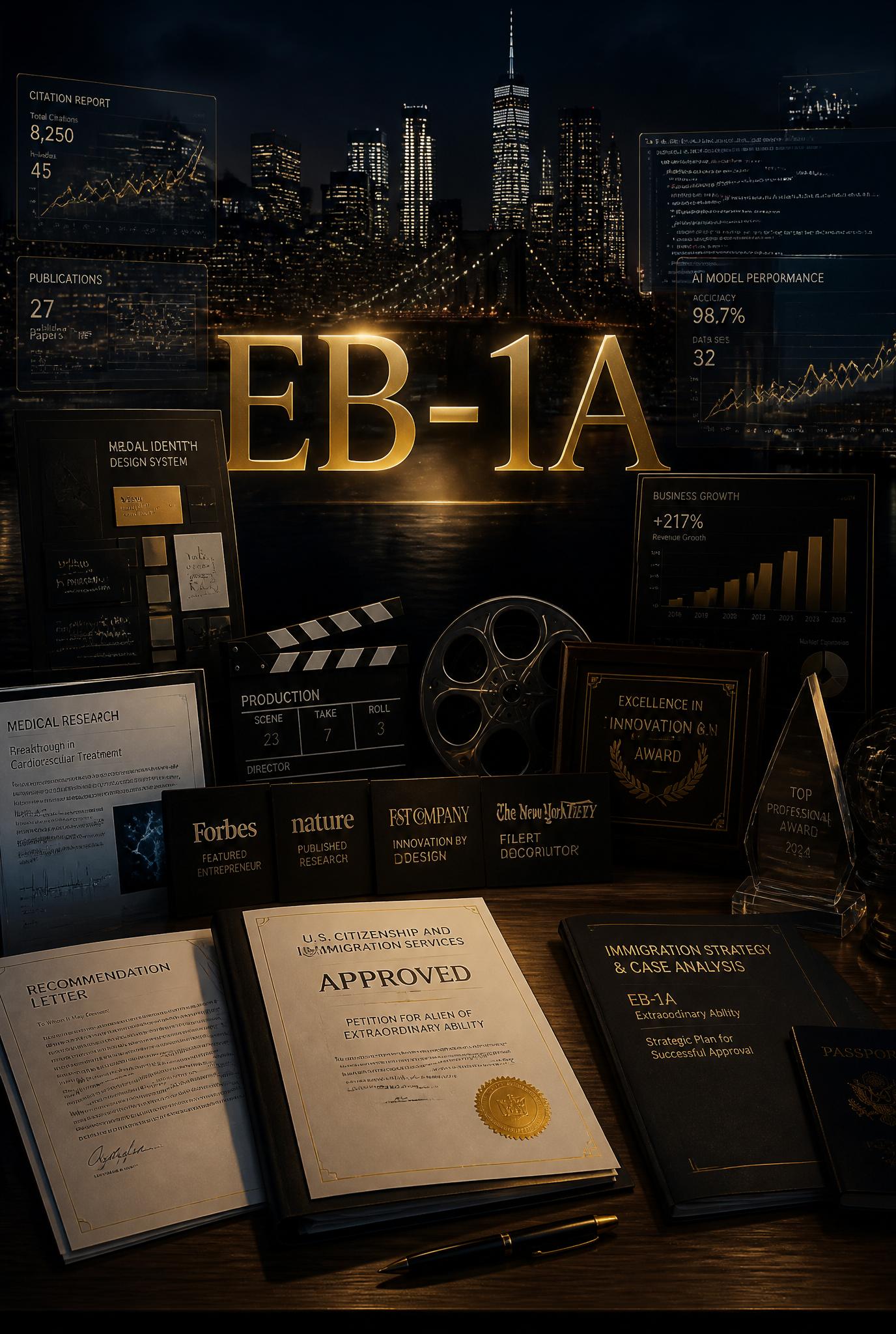 Кому подходит виза талантов EB-1A в США в 2026 году: профессиональные профили кандидатов с одобрениями USCIS